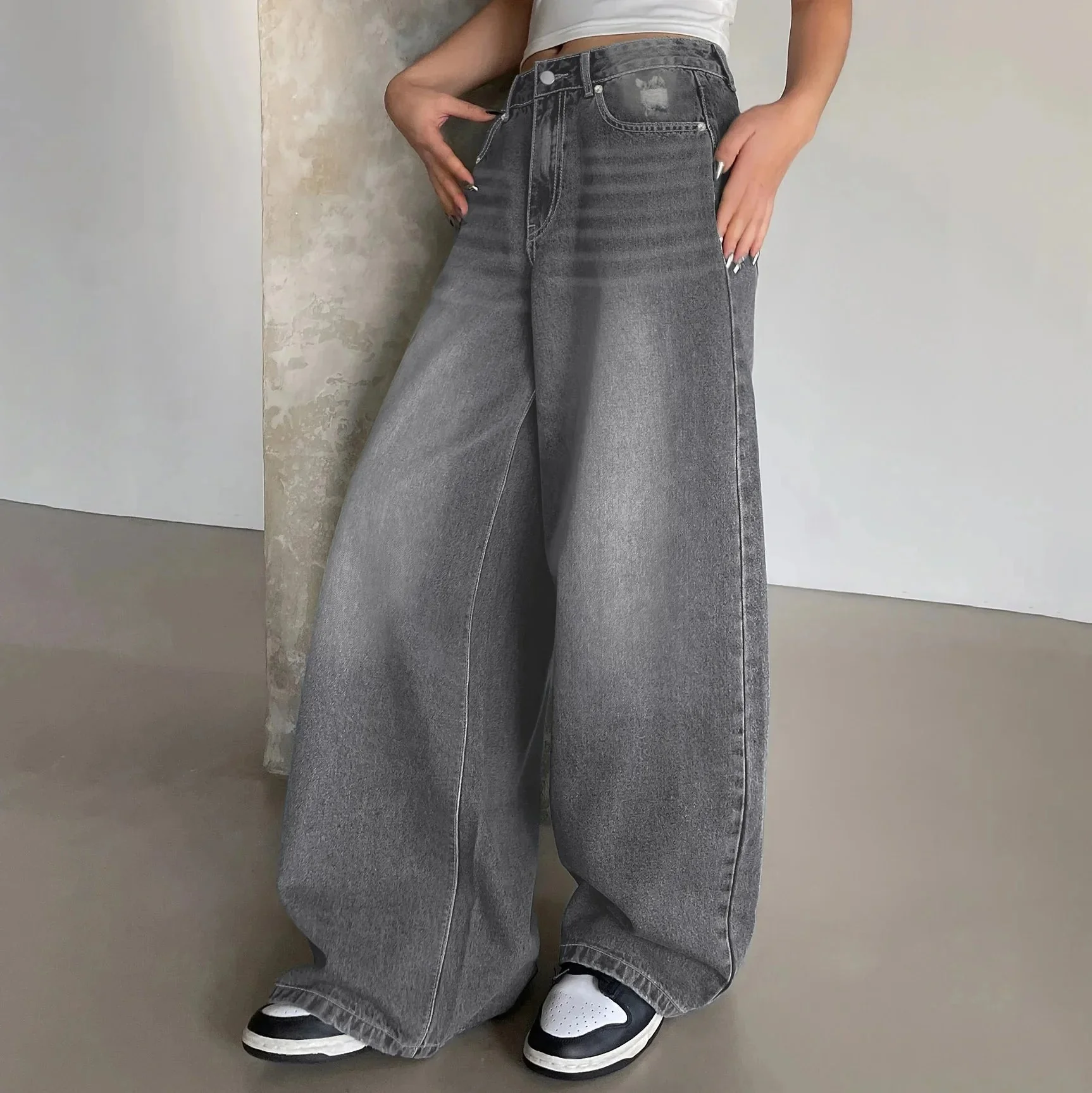 Jessika | Weite Baggy Jeans mit Mittelhohem - Image 5