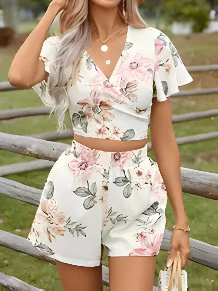 Jianna | Tropische Shorts mit Blumendruck für Frauen - Image 3