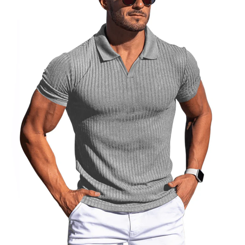 Johan Ribbed Polo mit Kurzarm - Image 4