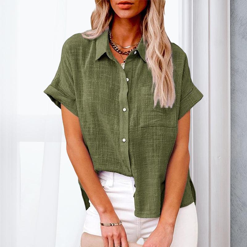 Johanna | Lässige Eleganz Kurzarmbluse - Image 10