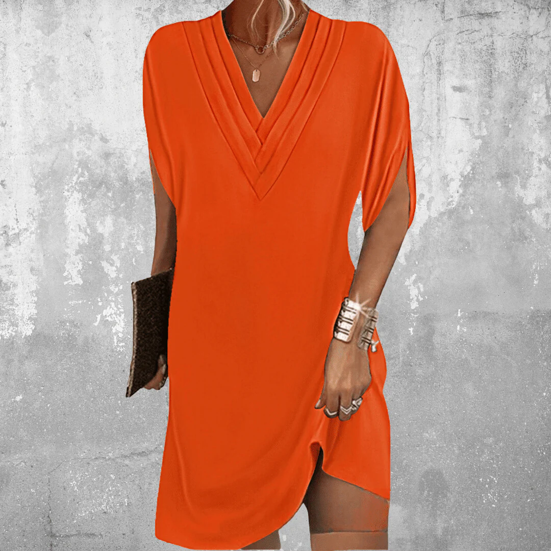 JOLINE - KURZES KLEID MIT V-AUSSCHNITT - Image 5