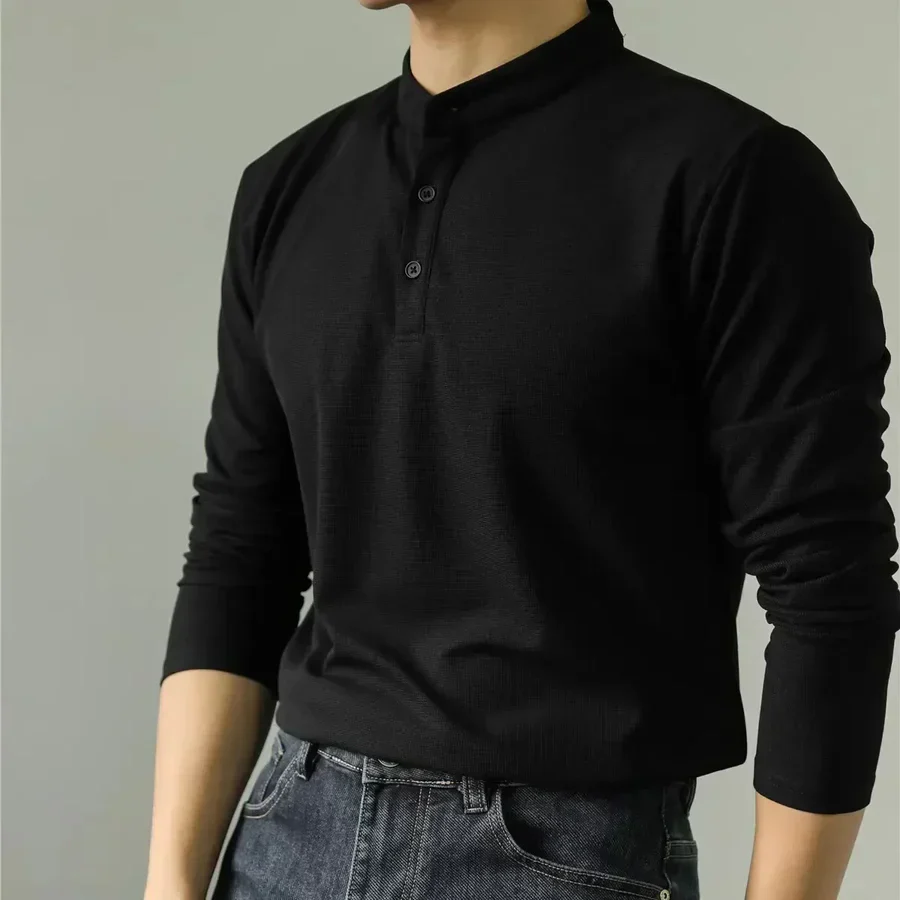 JORG - LANGÄRMELIGES T-SHIRT MIT HOHEM KRAGEN - Image 4