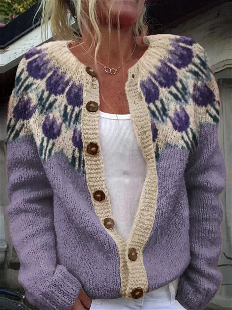Josephine | Vintage Isländische Strickjacke