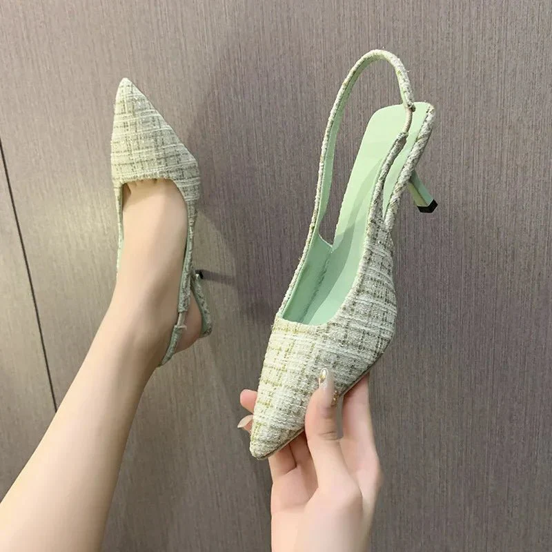 Judith Spitz Zulaufende Slingback-Absätze
