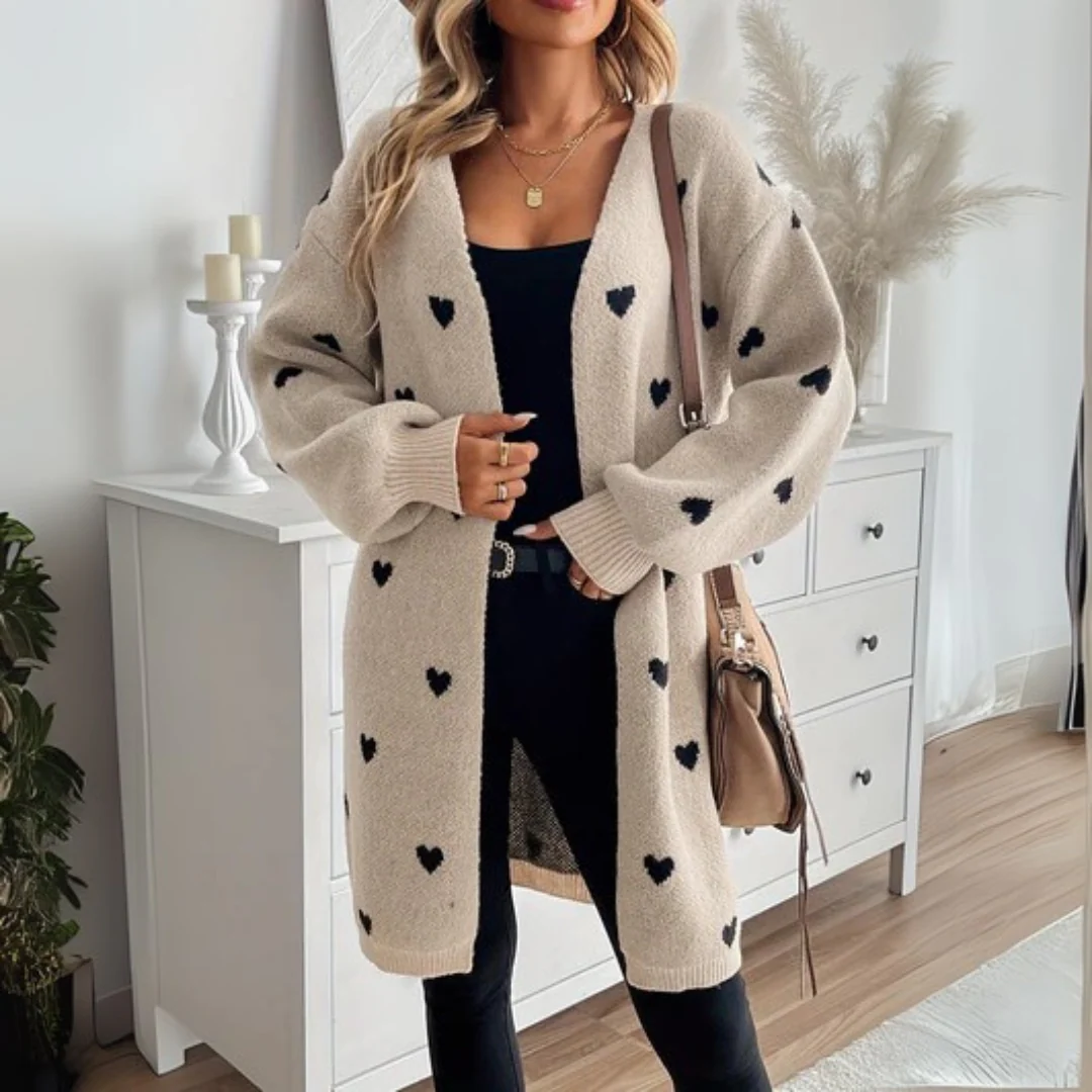 Julia | Cardigan mit Herzmuster