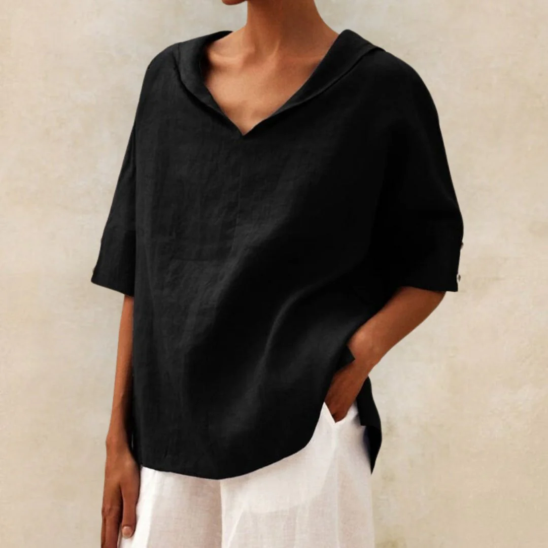 Julia | Leinen Sommer Atmungsaktives Hemd - Image 2