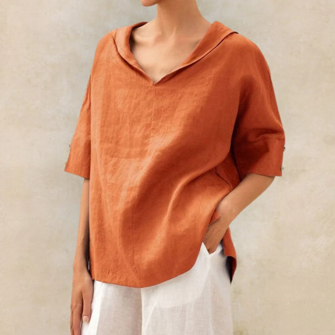 Julia | Leinen Sommer Atmungsaktives Hemd - Image 3