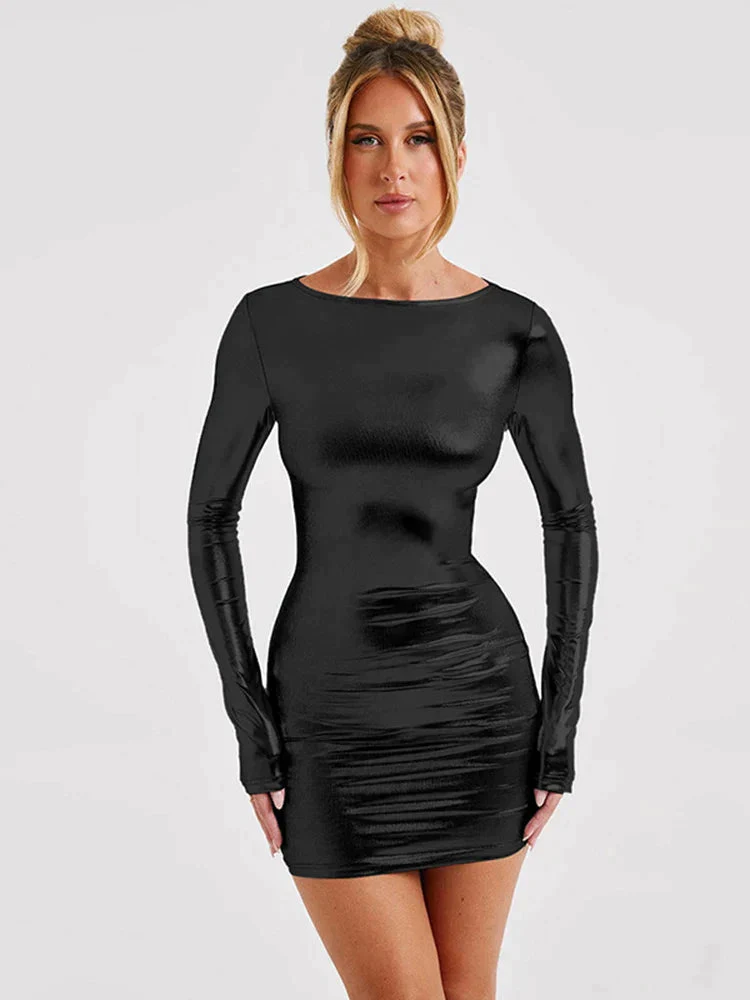 Juliane | Metallic Glam Bodycon PartynMinikleid - Image 2