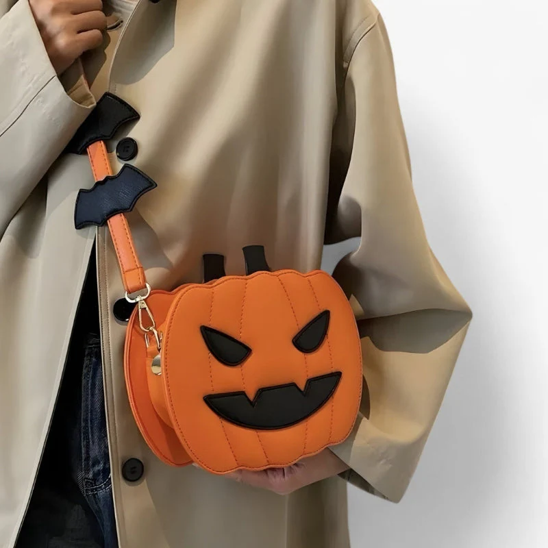 Juna Halloween Kürbis-Umhängetasche – Verstellbarer Riemen & festliches Design - Image 5