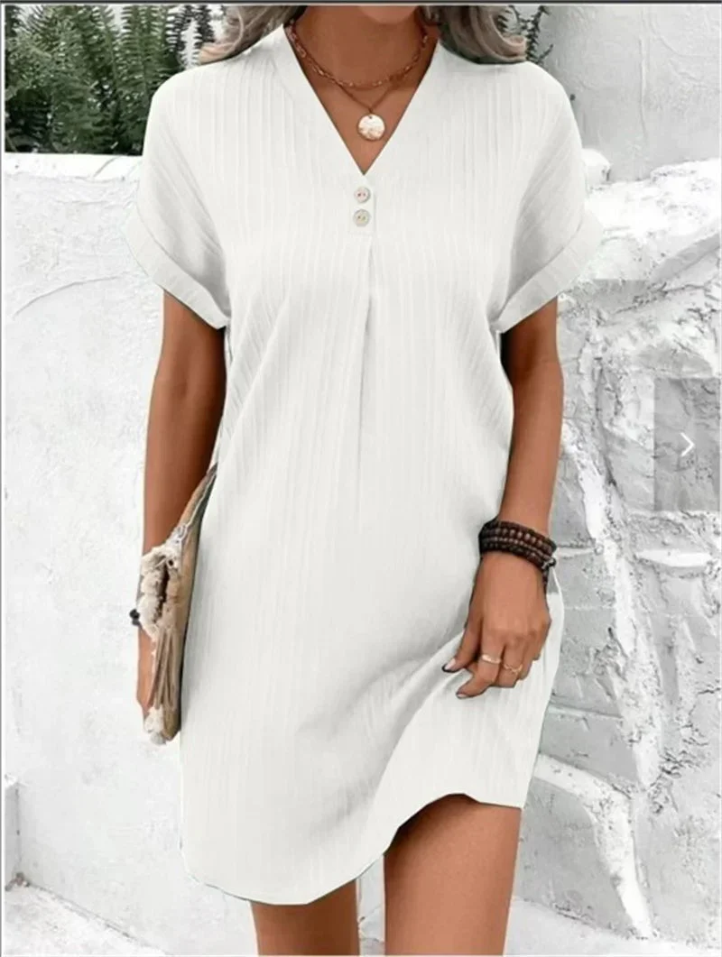 June™ – Damen Kleid mit V-Ausschnitt Elegantes Design & Bequemer Stoff - Image 2
