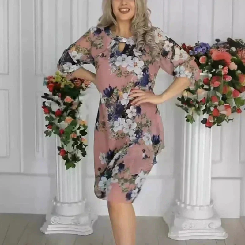 JUTTA - BLUMIGES KLEID AUS CHIFFON