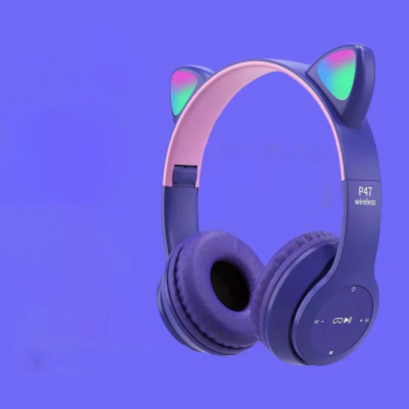 Kabellose LED Katzenohr-Kopfhörer mit Bluetooth und integriertem Mikrofonsteuerung - Image 2