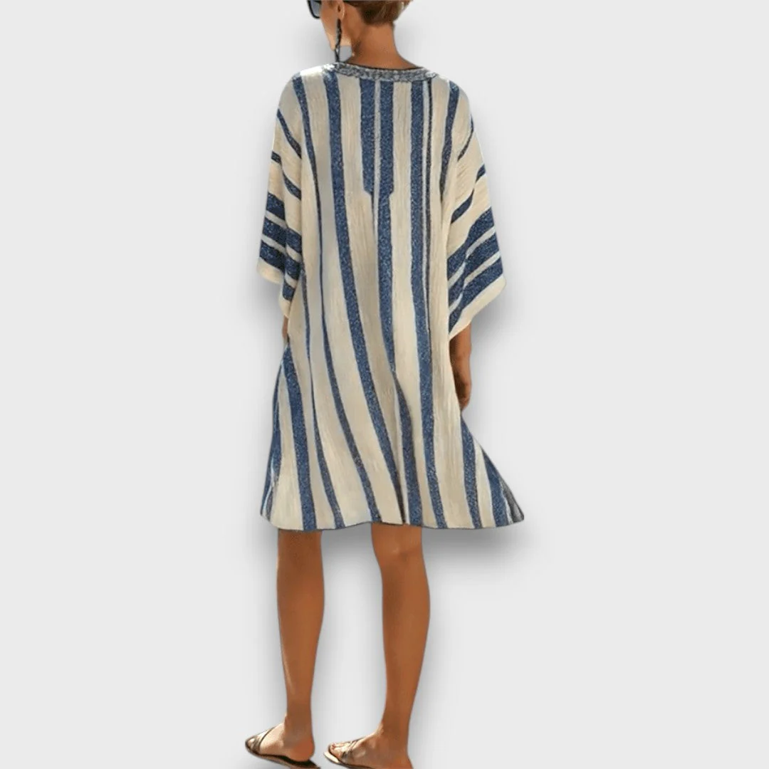 Kalena – Kaftankleid mit maritimen Streifen - Image 2