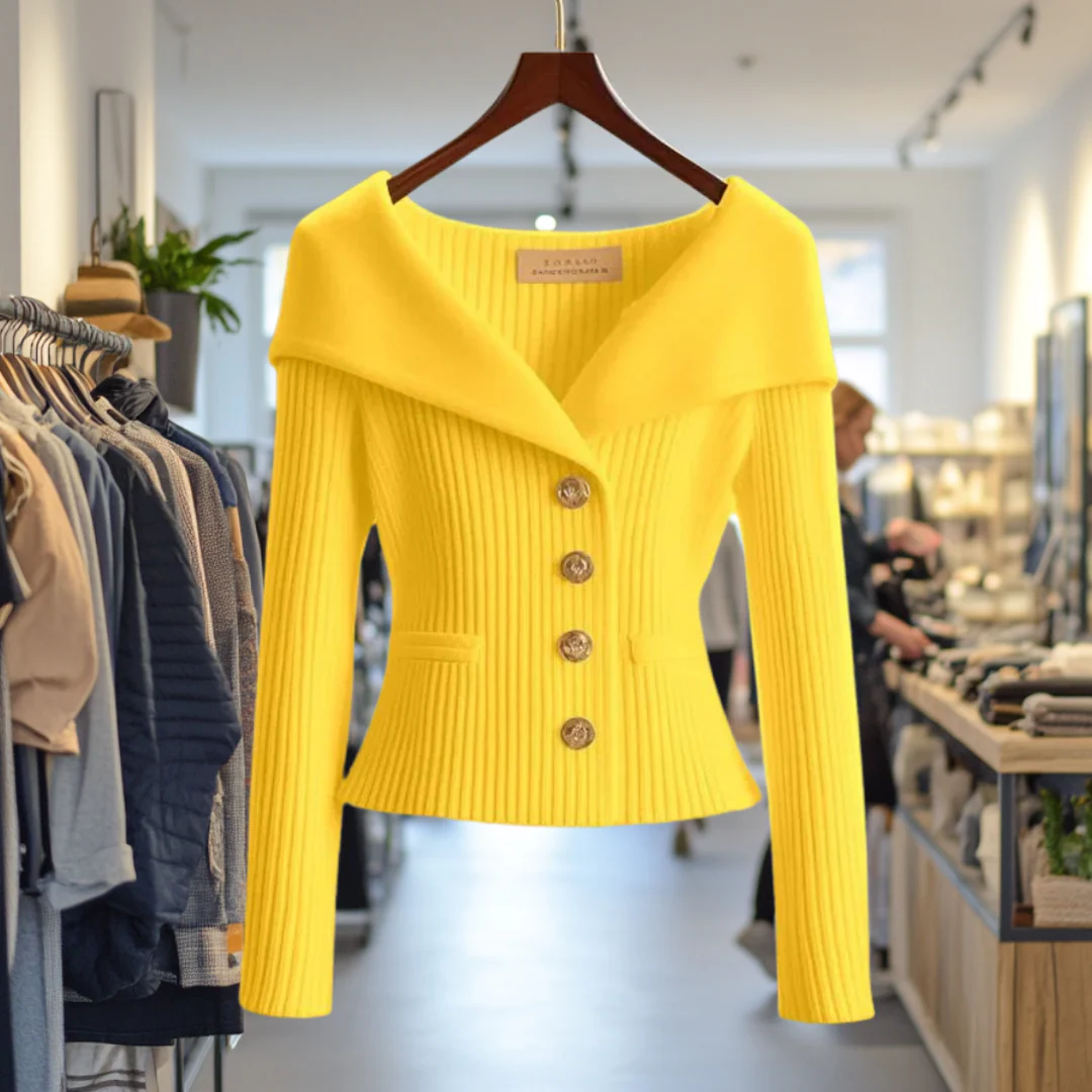 Kamilla - Schick Schließen Sie Strickjacke