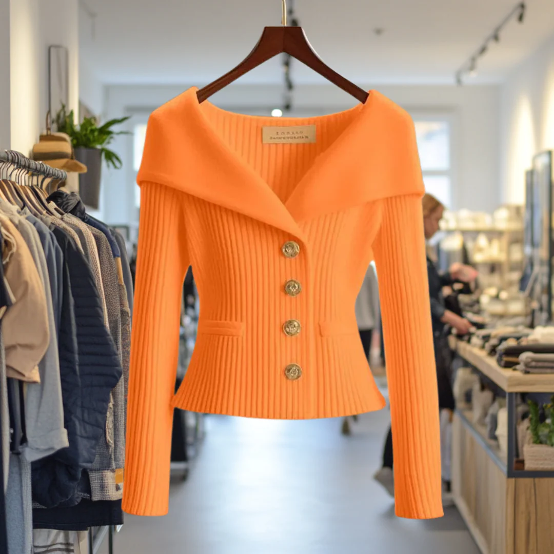 Kamilla - Schick Schließen Sie Strickjacke - Image 8