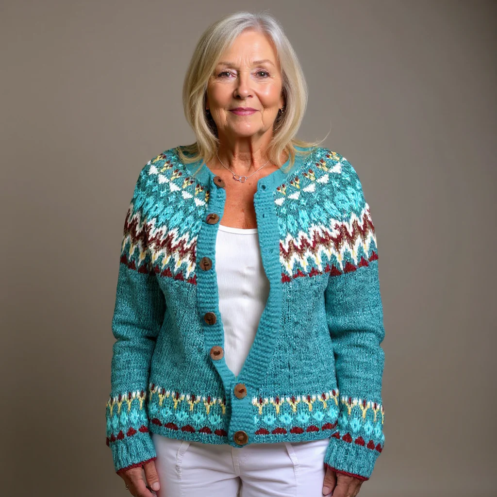 Kara | Vintage Isländische Strickjacke - Image 2