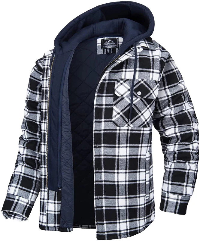 Karierte Winterjacke für Herren mit Stehkragen und windabweisenden Bündchen – perfekt und stylisch für Herbst und Winter - Image 2