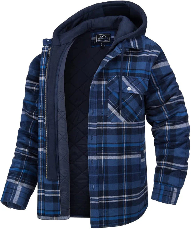 Karierte Winterjacke für Herren mit Stehkragen und windabweisenden Bündchen – perfekt und stylisch für Herbst und Winter - Image 4