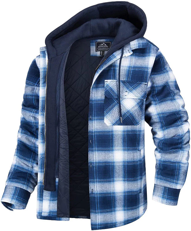 Karierte Winterjacke für Herren mit Stehkragen und windabweisenden Bündchen – perfekt und stylisch für Herbst und Winter - Image 5