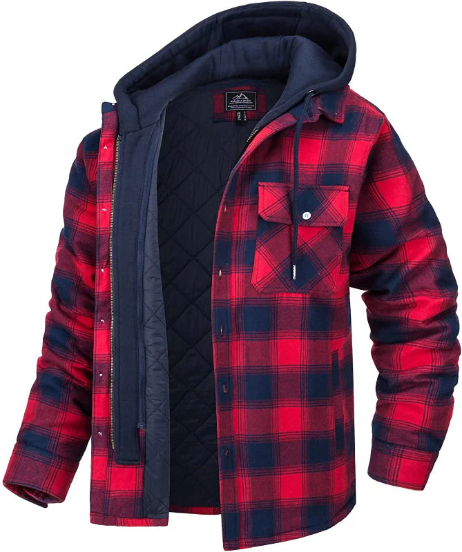 Karierte Winterjacke für Herren mit Stehkragen und windabweisenden Bündchen – perfekt und stylisch für Herbst und Winter - Image 6