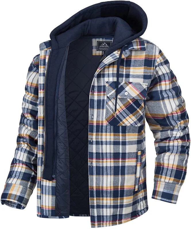 Karierte Winterjacke für Herren mit Stehkragen und windabweisenden Bündchen – perfekt und stylisch für Herbst und Winter - Image 7