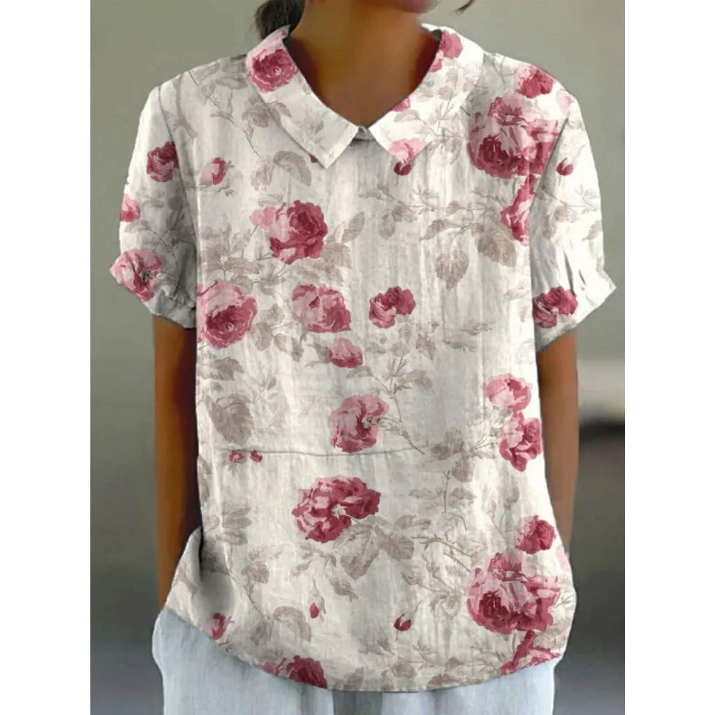 Karin | Lässige Bluse mit Blütenprint - Image 5