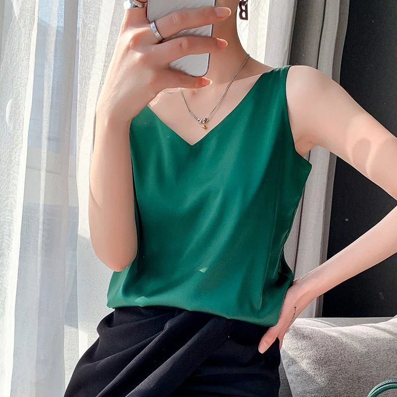 Karolin | atmungsaktives & bequemes Seiden Tanktop - Image 2