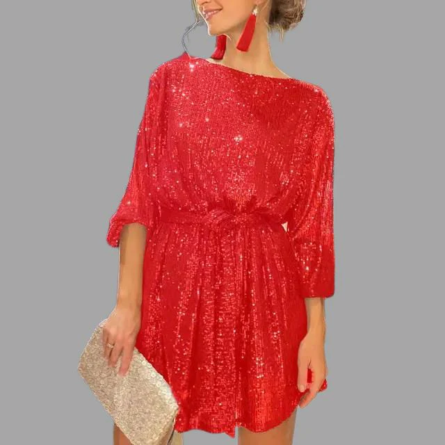 Karolin | Glitzerndes Pailletten Minikleid - Image 11