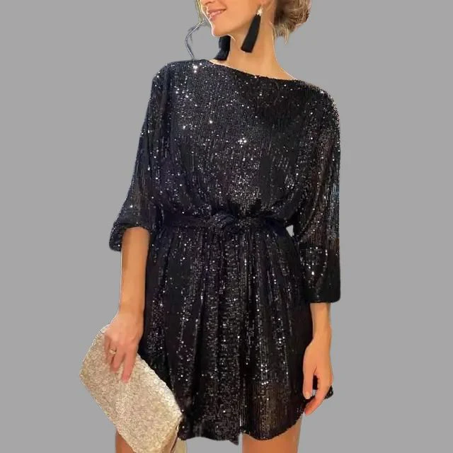 Karolin | Glitzerndes Pailletten Minikleid - Image 7