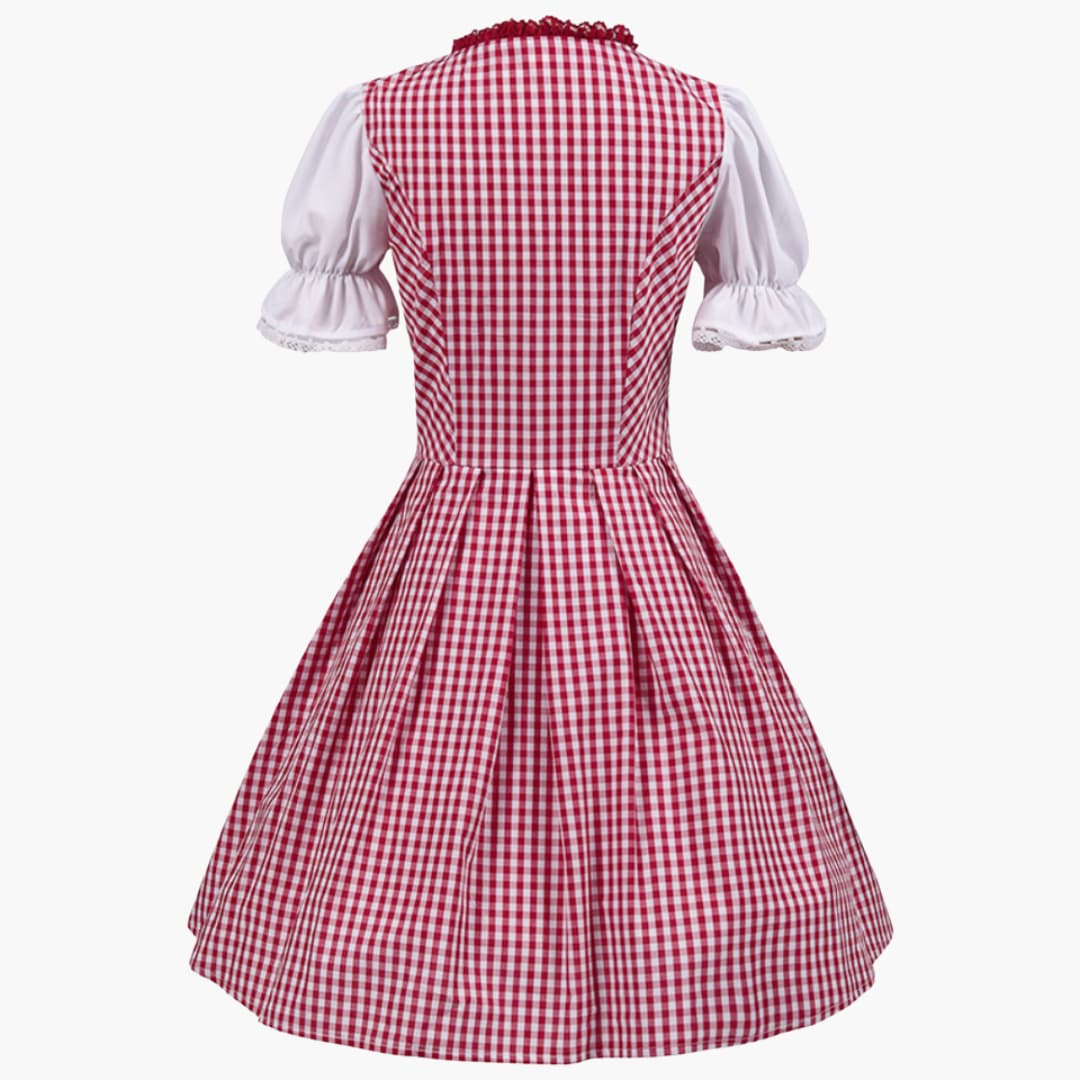 Karomuster Dirndl kleid für Damen - Oktoberfest 2025 - Image 2