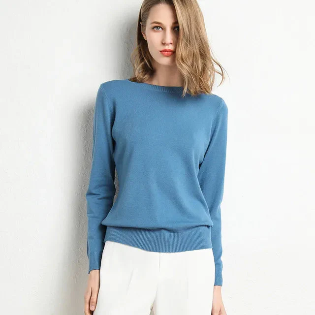 Kaschmir-Pullover für Frauen mit O-Ausschnitt - Image 13