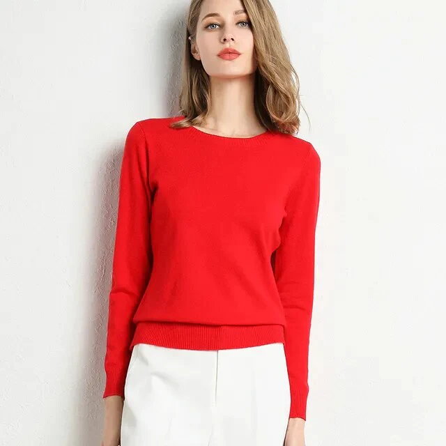 Kaschmir-Pullover für Frauen mit O-Ausschnitt - Image 15