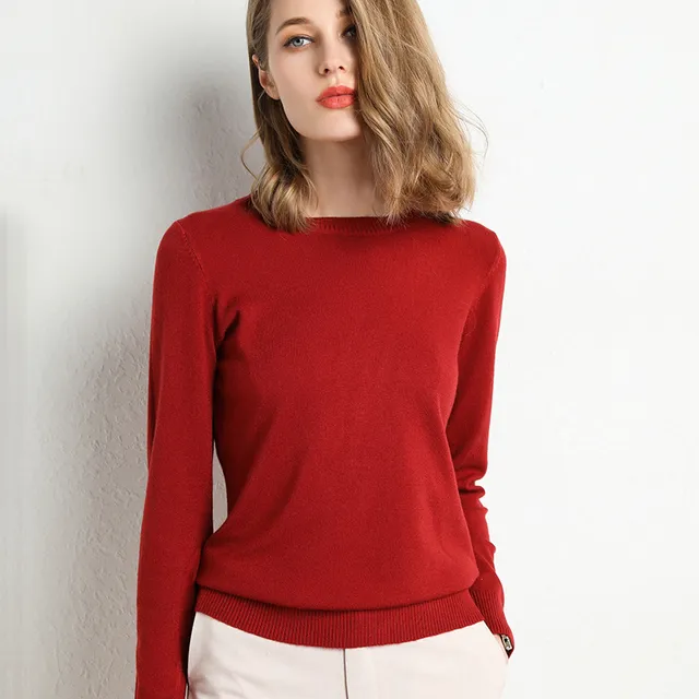 Kaschmir-Pullover für Frauen mit O-Ausschnitt - Image 16