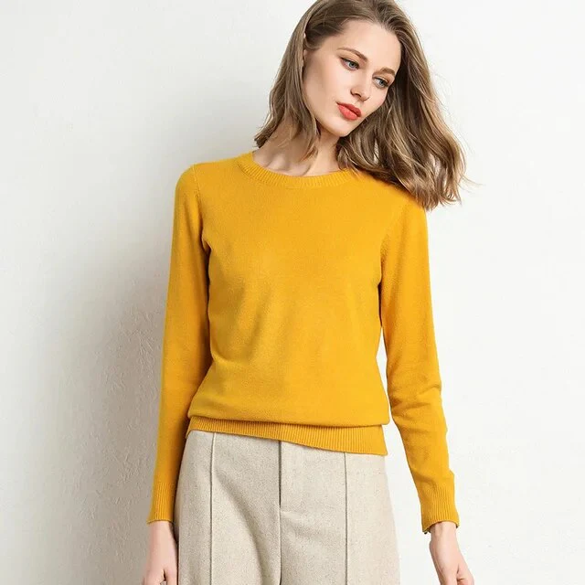 Kaschmir-Pullover für Frauen mit O-Ausschnitt - Image 19