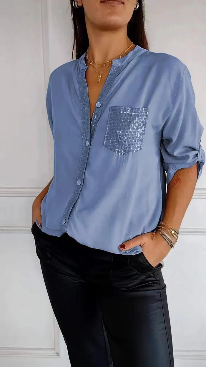 Kathrin | Pailletten bluse - Image 4