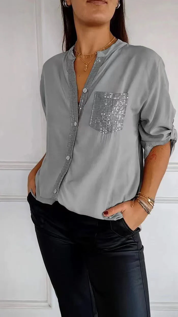 Kathrin | Pailletten bluse - Image 7