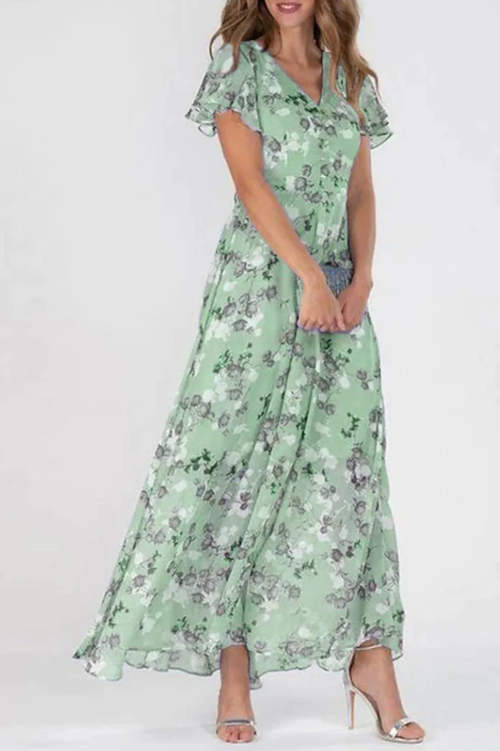 Kaylee | Maxi-Kleid mit Floral-Design und Flatterärmeln - Image 2