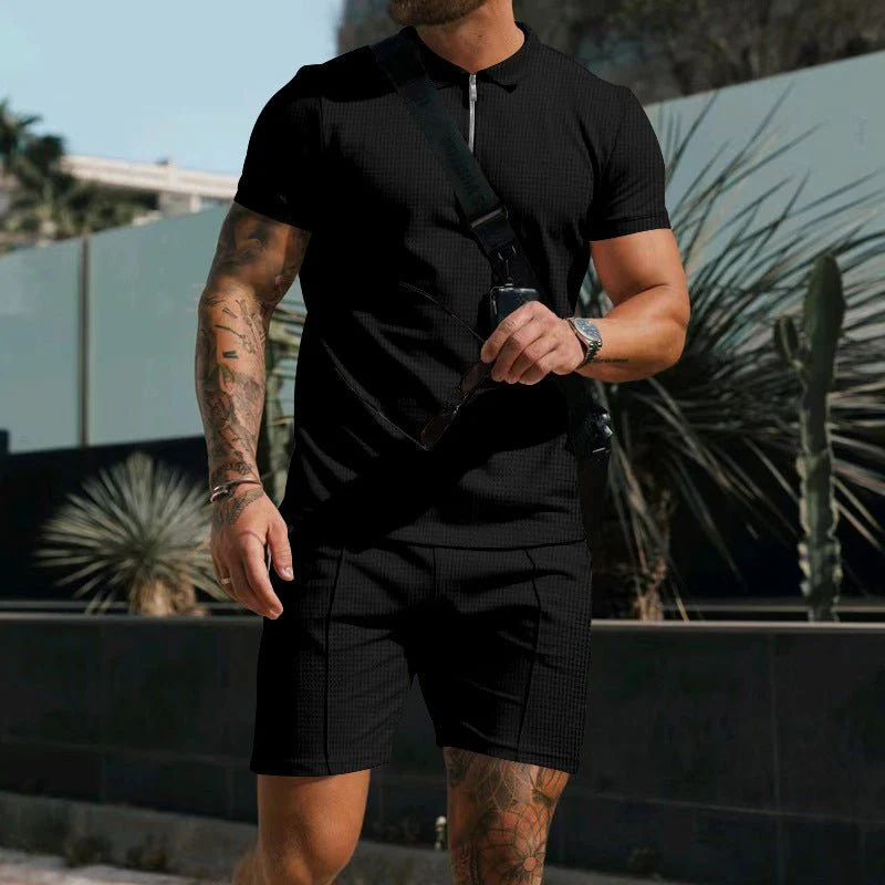 Kilian Polo mit Reißverschluss und Shorts Set