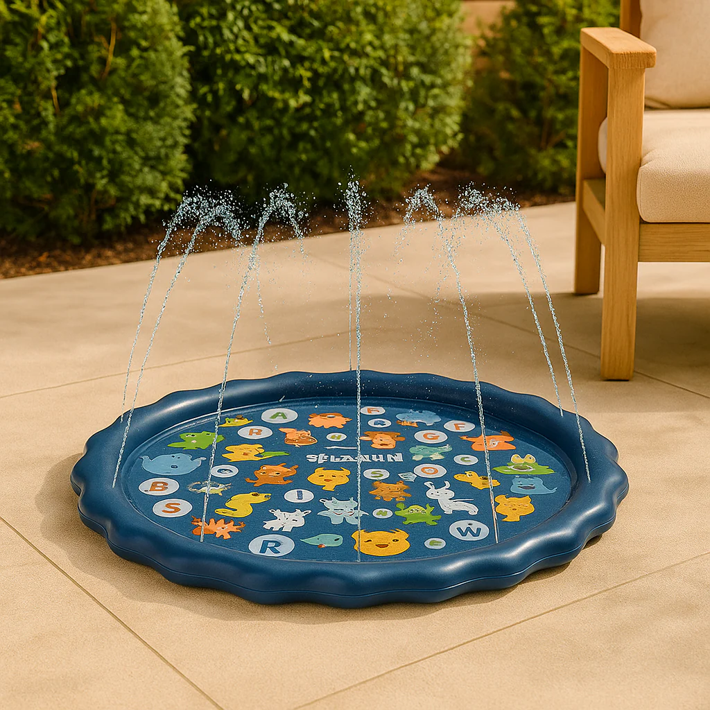 Kinder-Spritzmatte – Outdoor-Sprinkler-Spielmatte für sommerlichen Wasserspaß - Image 2