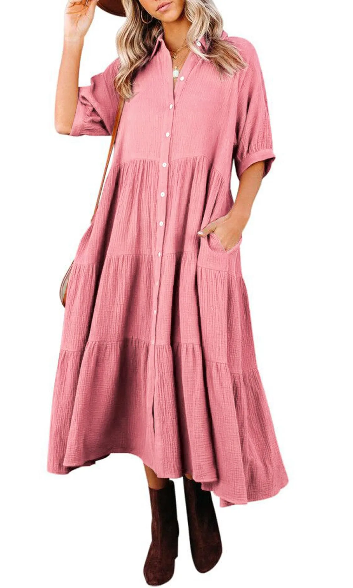 Klara - Midikleid mit Taschen - Image 11