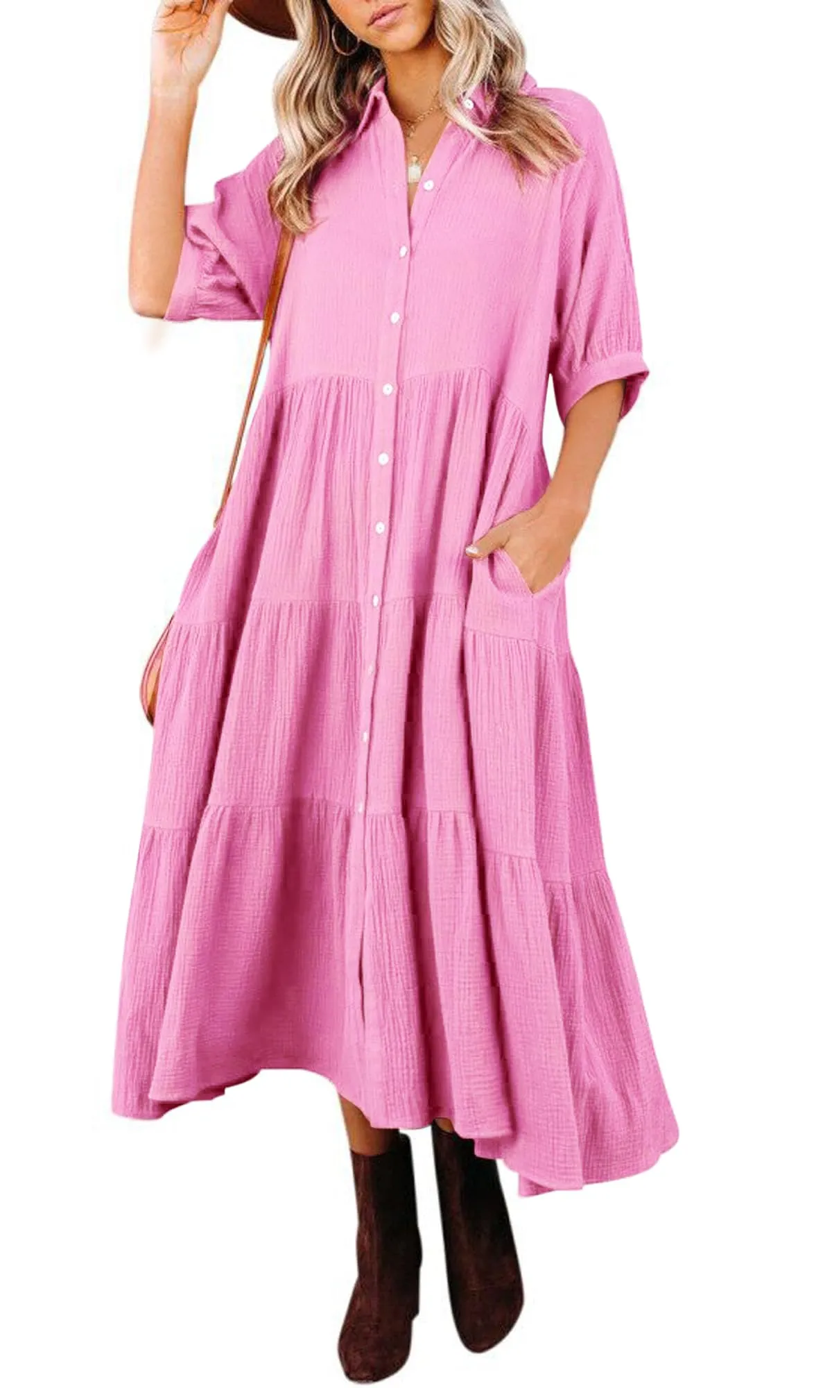 Klara - Midikleid mit Taschen - Image 12