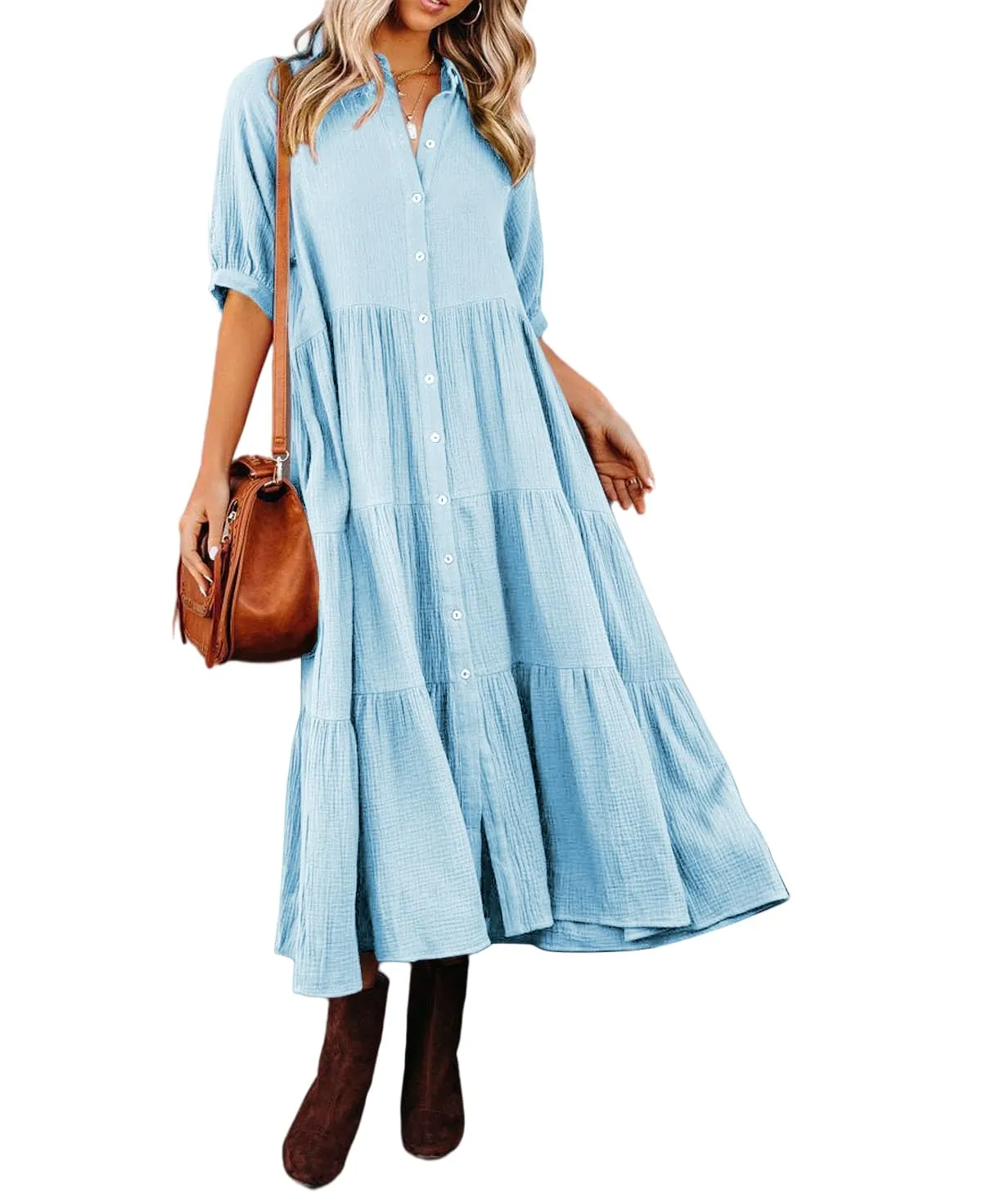 Klara - Midikleid mit Taschen - Image 14