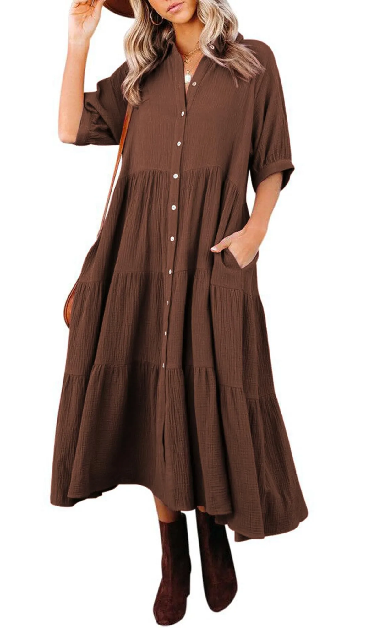 Klara - Midikleid mit Taschen - Image 16