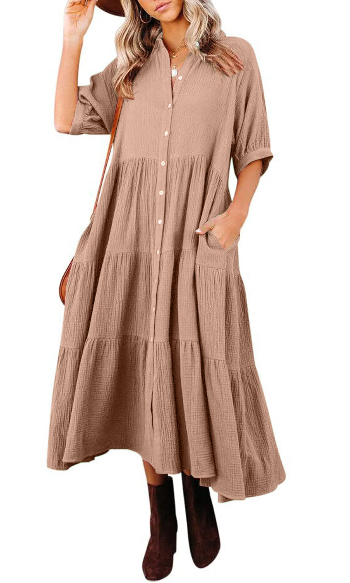Klara - Midikleid mit Taschen - Image 5