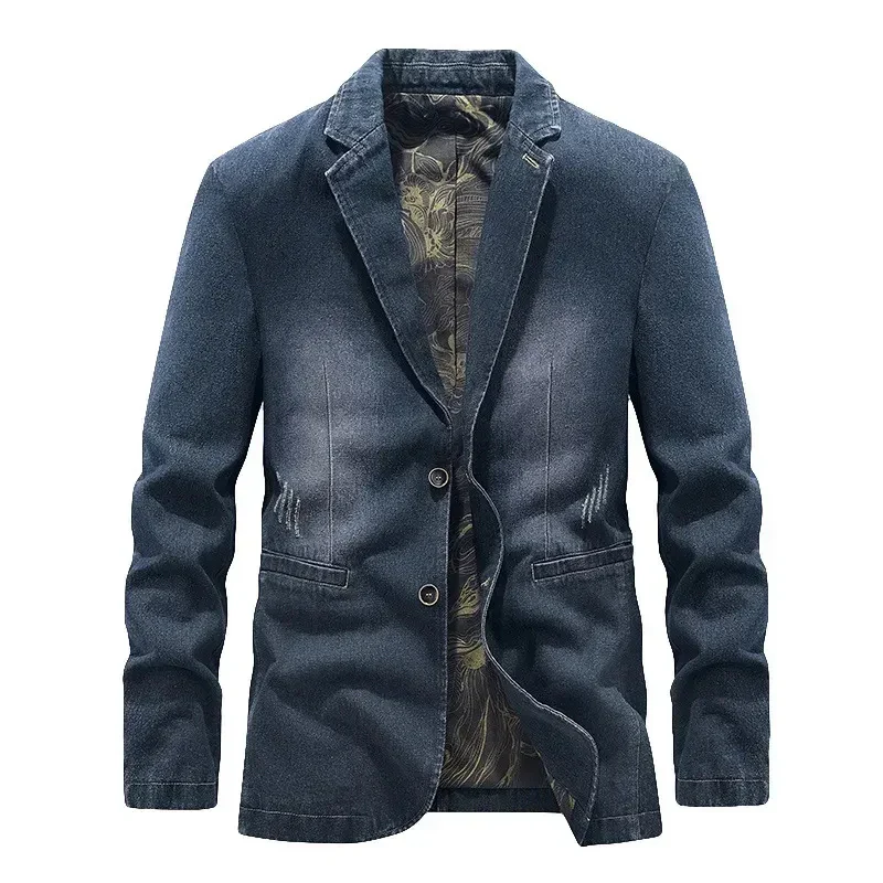 Klassische Jeansblazerjacke für Herren | Warme