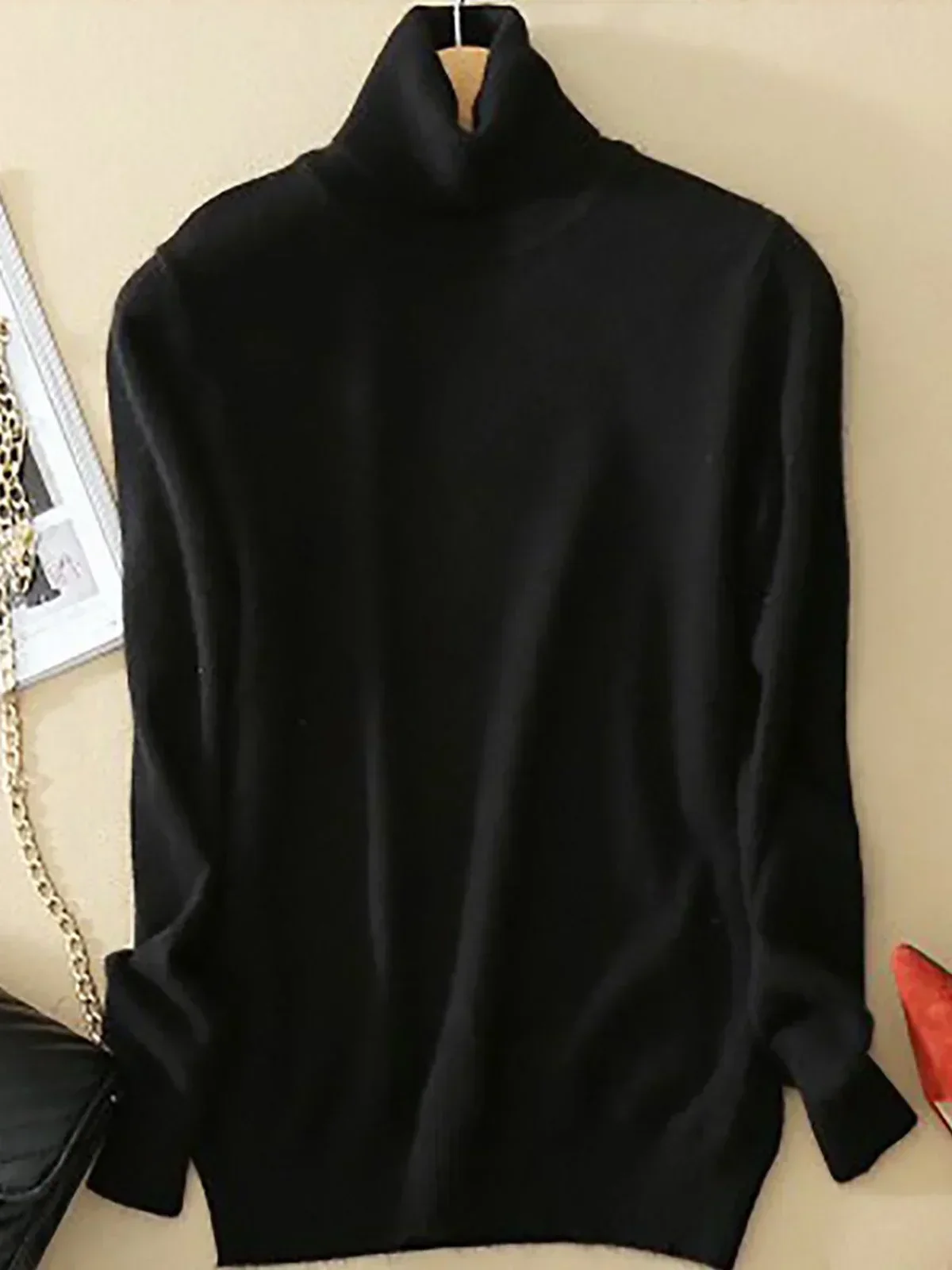 Klassischer Damen Rollkragenpullover