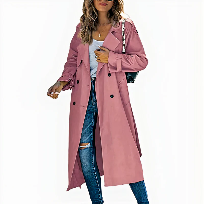 Klassischer langer Damen-Trenchcoat | Wasserdichte - Image 4