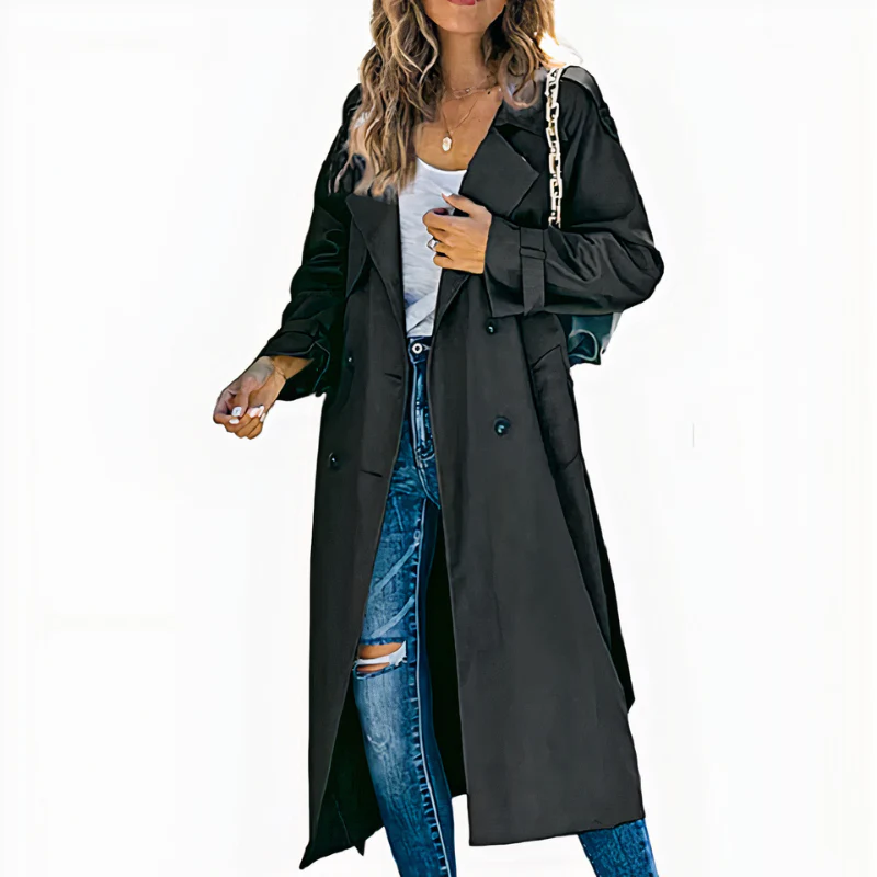 Klassischer langer Damen-Trenchcoat | Wasserdichte - Image 6