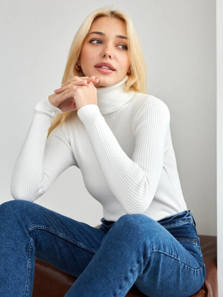 Klassischer Rollkragenpullover für Damen | Lässig