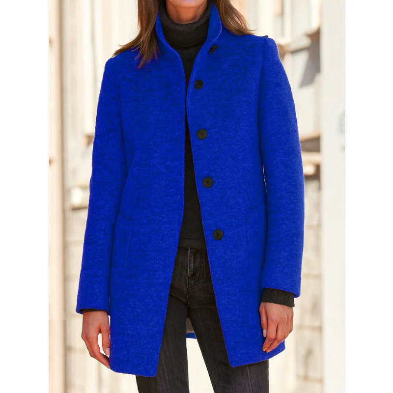 Klassischer Wollmantel für Damen mit Retro-Knopfverschluss – Eleganter Mantel für den Winter, Damenmäntel für jeden Anlass - Image 2
